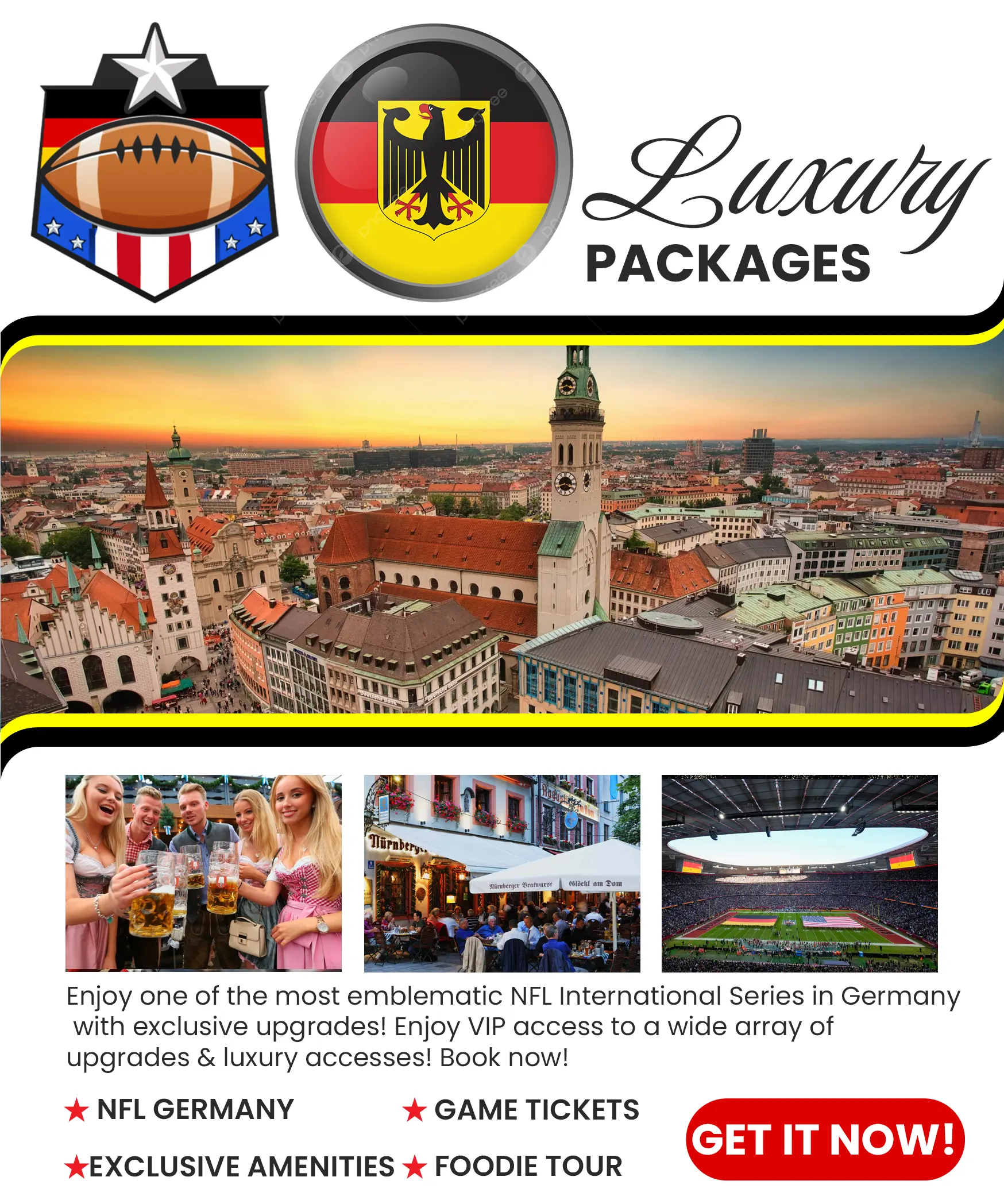 Explore Munich with city tours and NFL International Series 2024 package - BOOK NOW